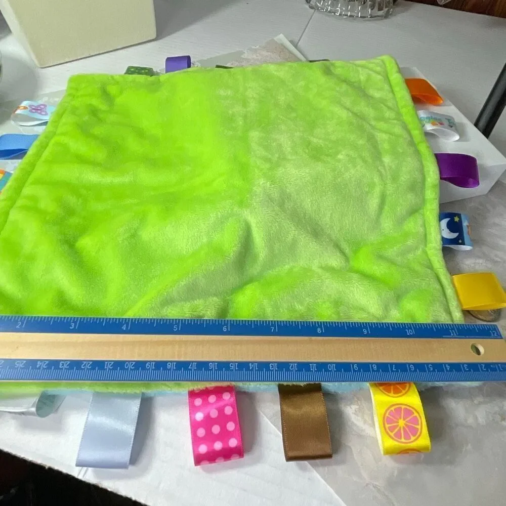 Taggies blanket square with tags for infants  babies